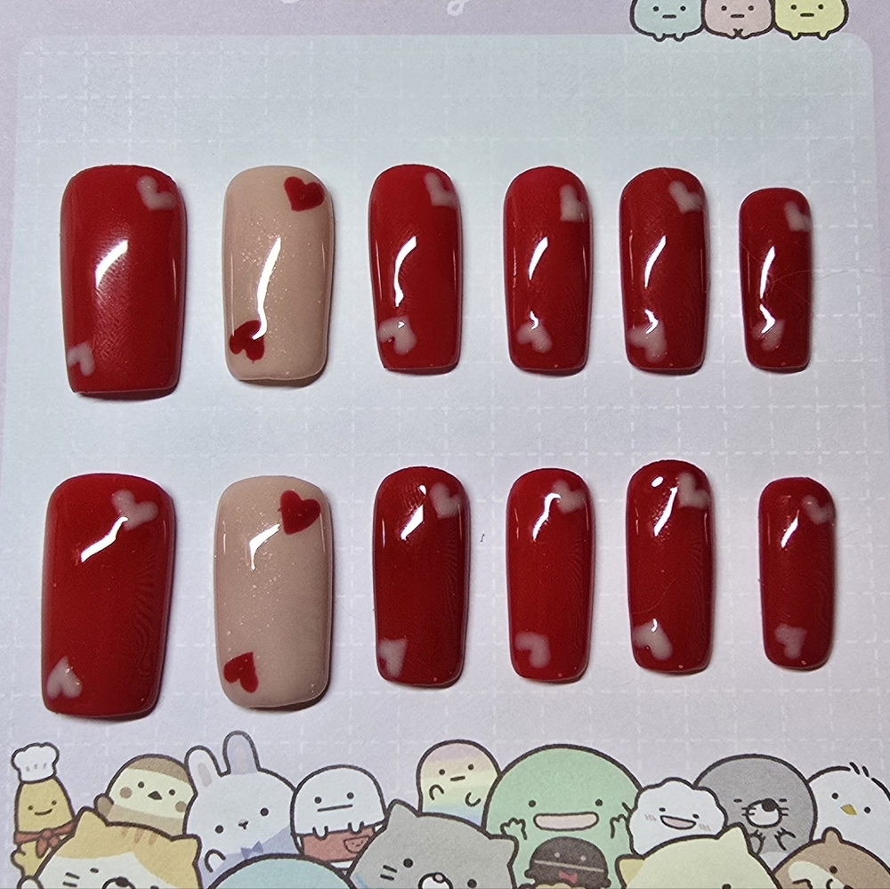 (Valentine's Day Special) handmade press-on nail